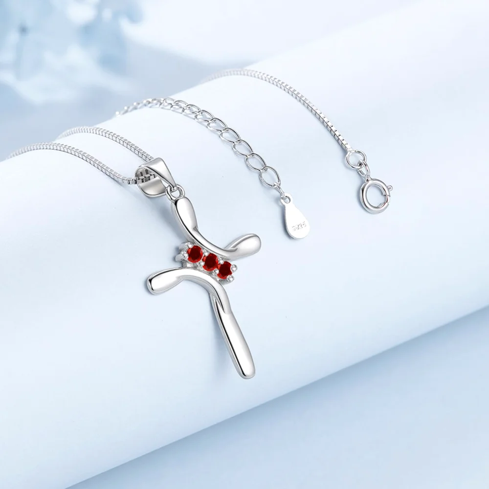 EVERU Cross Birthstone Necklace
